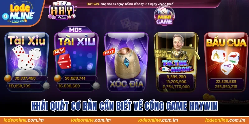 Khái quát cơ bản cần biết về cổng game Haywin